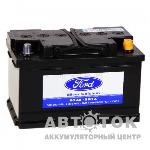 Автомобильный аккумулятор Ford Standart 60 Ач обратная пол. 590А 2375059