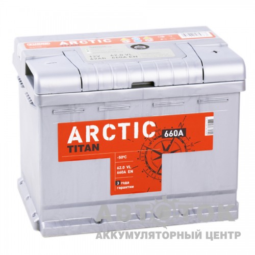 Автомобильный аккумулятор Titan Arctic 62R 660A