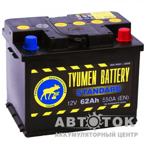 Автомобильный аккумулятор Tyumen  Standard 62 Ач О.П. 550A
