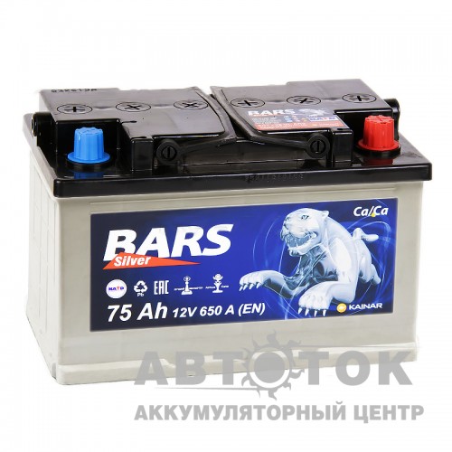 Автомобильный аккумулятор Bars 75R низ. 650A