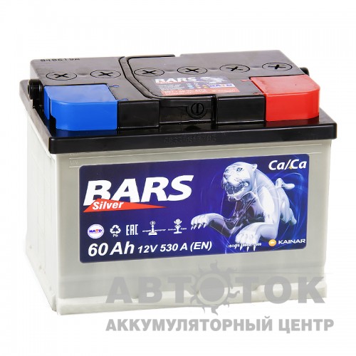 Автомобильный аккумулятор Bars 60R низ. 530A