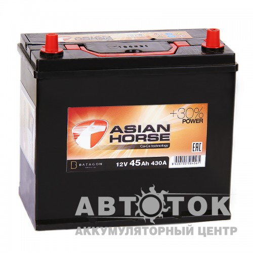 Автомобильный аккумулятор Asian Horse 45R узкие кл. 430A