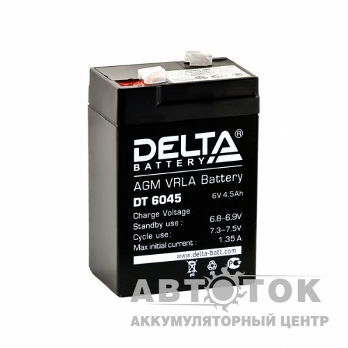 Автомобильный аккумулятор UPS Delta DT 6045 6V 4.5 Ач 70x47x101