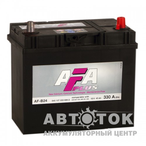 Автомобильный аккумулятор AFA Plus 45R 330A  узкие кл. AF-B24L