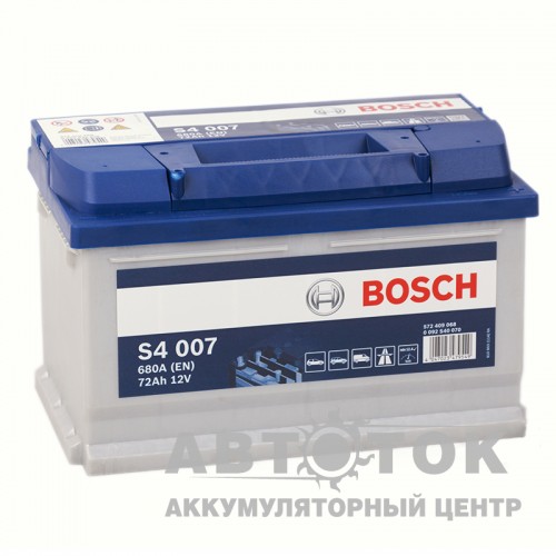 Автомобильный аккумулятор Bosch S4 007 72R 680A