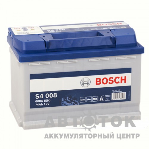 Автомобильный аккумулятор Bosch S4 008 74R 680A