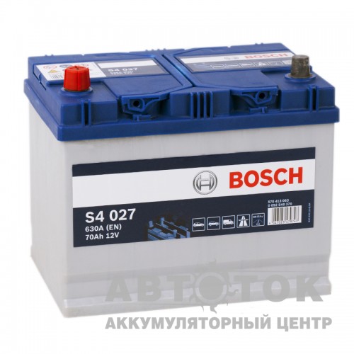 Автомобильный аккумулятор Bosch S4 027 70L 630A