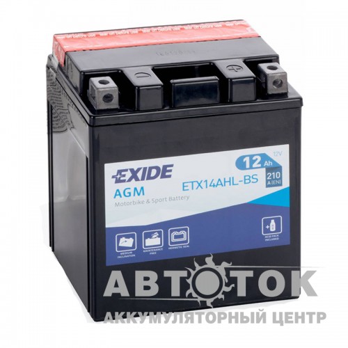 Автомобильный аккумулятор Exide AGM ETX14AHL-BS 12 А·ч 210A