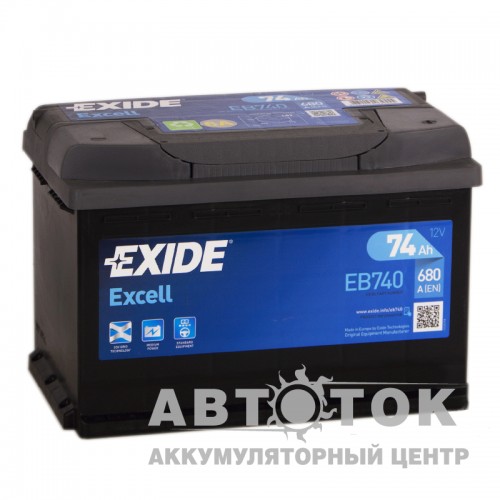 Автомобильный аккумулятор Exide Excell 74R 680A  EB740