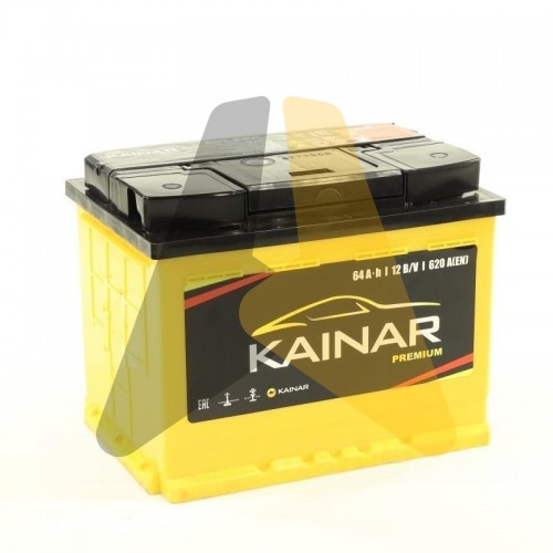 Автомобильный аккумулятор KAINAR Premium 64 Ач о.п. 620А