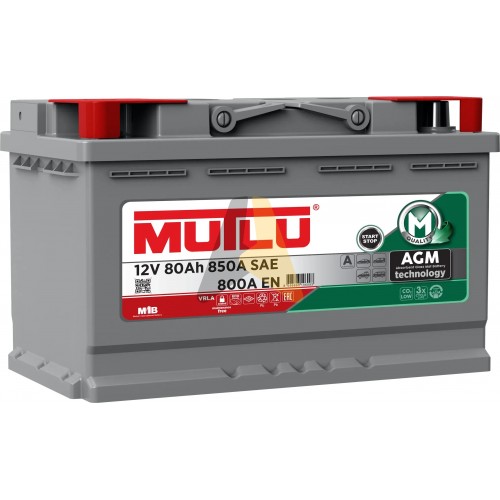 Автомобильный аккумулятор Mutlu AGM L4 80 евро 800А 
