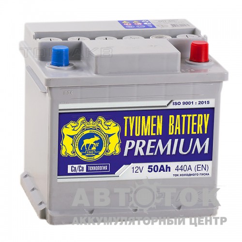 Автомобильный аккумулятор Tyumen Battery Premium 50 Ач обр. пол. 440A