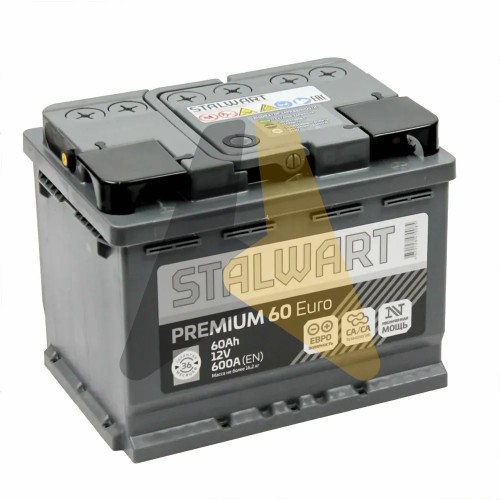 Автомобильный аккумулятор STALWART Premium 60 euro 600A